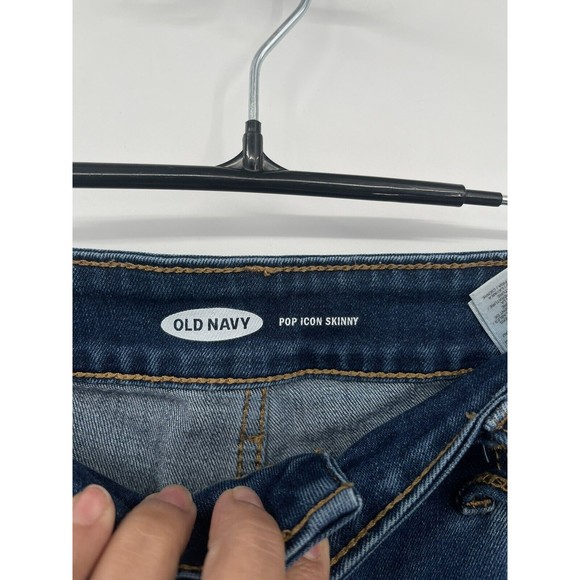 Old Navy Womens Pop Icon Skinny Jeans Size 6 Distressed Medium Wash Denim - Picture 3 of 7